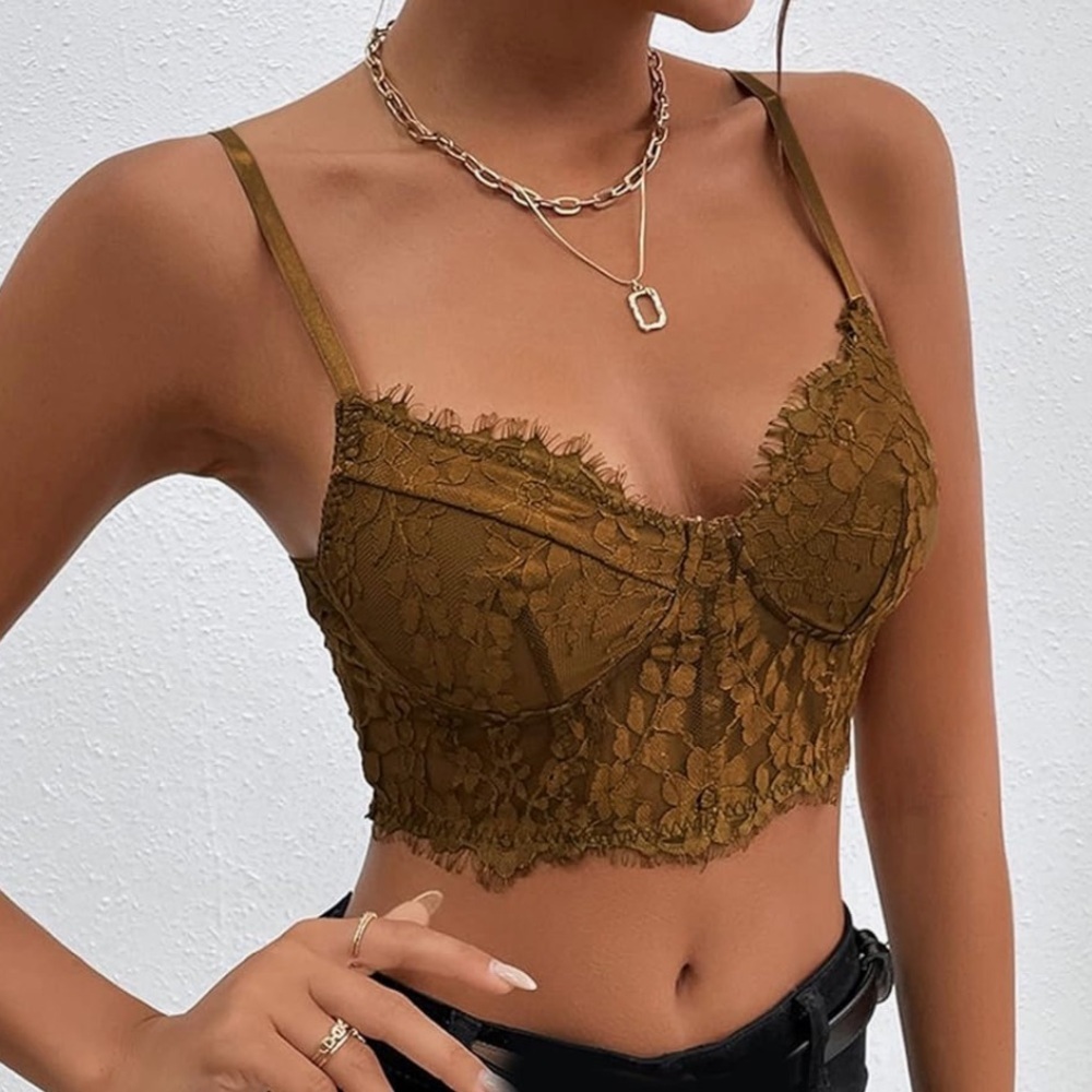 Lace Bralette in Brown